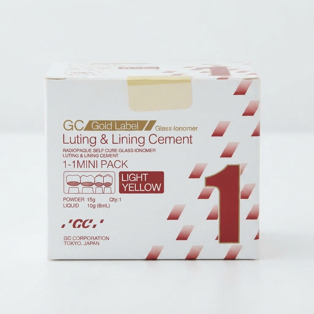 GC Gold Label 1 Luting & Lining Cement - Light Yellow, 1-1 Mini Pack